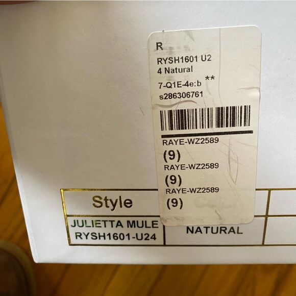 RAYE Julietta Mules in Natural shoes high heels clear PVC Revolve As Is 9 - Picture 13 of 13